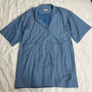 Anthropologie Maeve Blue Striped Mini Dress